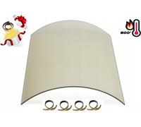 Verre De Cheminée Comforto Modena Bent Glass, Modena Plus Panorama Cooker Glass Various Dimensions
