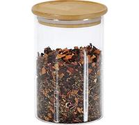 Verre de conservation 800 ml 10 x 15 cm Couvercle en bambou
