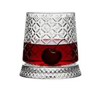 Verre de dégustation de whisky - Construction en verre, fonction de tourbillon rotatif, système de libération d'arôme, unité de tasse de service élégante de style bar | pour une utilisation en soirée,