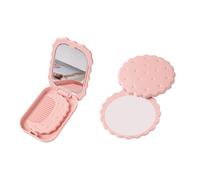Verre de maquillage rond pliable en forme de biscuit, design princesse, ensemble de verres de beauté parfaits pour les voyages