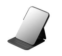 Verre de maquillage transparent anti-distorsion avec coque en cuir PU pour des ajustements de beauté précis lors de vos voyages Soin précis des sourcils pour les retouches de maquillage