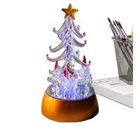 Verre de Noël - Affiches de Table du Père Noël, Arbre Brillant | Décoration de la Maison Festive, Ornements de Table de Noëls, Ornement de célébration de la Famille