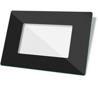 Verre de porte extérieure de four WPW10409946 amélioré compatible avec la porte extérieure de four Whirlpool W10409946 Pièces de cuisinière à gaz Porte en verre pour four électrique Périmètre noir