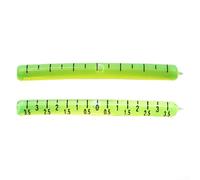 Verre de précision pour tube niveau à bulle 67 x 65 mm avec échelle de | Dimensions : 71 x 7 mm, plage de 180 degrés, verre traité à chaud, fluide vert, haute précision pour les outils