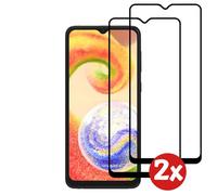 Verre de protection d'écran adapté à Samsung Galaxy A04 - Full Cover Tempered Glass mit rundem Rand - Tempered Glass mit abgerundeten Ecken - 2-Pack abgerundeten Ecken - 2-Pack