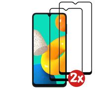 Verre de protection d'écran adapté à Samsung Galaxy M32 - Full Cover Tempered Glass mit rundem Rand - Tempered Glass mit abgerundeten Ecken - 2-Pack abgerundeten Ecken - 2-Pack