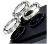 Verre de Protection Objectif Camera pour iPhone 17 Pro et 17 Pro Max Glitter Panzer Glass Argent Argent