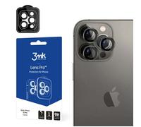 Verre de protection pour objectif - 3mk - iPhone 15 Pro - Verre trempé 9H - Résistant aux chocs - Graphite