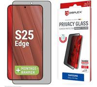 Verre De Protection Pour Samsung Galaxy S25 Edge Avec Cadre De Montage Écologique, Verre Trempé, Film De Protection Résistant Aux Rayures, Compatible Avec Les Coques (Real Glass Privacy)