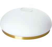 Verre de rechange avec anneau en laiton, Ø 195mm ouverture pour douille E27 (42mm) Verre de lampe 19.5x8cm opal blanc blanc mat