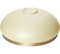 Verre de rechange avec anneau en laiton, Ø 195mm ouverture pour douille E27 (42mm) Verre de lampe 19.5x8cm champagne beige mat