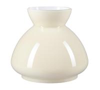 Verre de rechange pour lampe à pétrole - Diamètre : 98 mm - Beige - Abat-jour rond - E27 - Hauteur : 120 mm