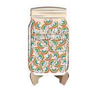 Verre de récompense en forme de lune et d'étoile personnalisable - 21 x 13,7 cm - Bois acrylique - Tableau magnétique pour salle de classe - Incitation au comportement pour les élèves - Cadeau