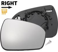 Verre De Rétroviseur Convexe Chauffant C?té Droit De Remplacement pour Ford Mondeo 2014-2022, Verre Véritable, Avec Plaque De Support, Verre Blanc