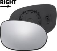 Verre De Rétroviseur Convexe Non Chauffant C?té Droit De Remplacement Automobile pour Ford Ka 2008-2017, En Verre Véritable, Avec Plaque De Support, N°1752458 Verre Blanc.