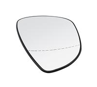 Verre de rétroviseur Grand Angle côté conducteur Droit de Remplacement pour rétroviseur d'angle Mort Convexe Chauffant Mk7 2008-2017 avec Plaque de Support à Clipser en Plastique