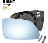 Verre De Rétroviseur Latéral Droit De Remplacement Avec Plaque De Support Asphérique Chauffée Bleue Pour Skoda Octavia 2004-2008