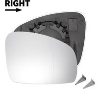 Verre De Rétroviseur Latéral Droit De Remplacement Avec Plaque De Support Asphérique Non Chauffant Blanc Pour Skoda Fabia 2007-2014 Pour Skoda Roomster