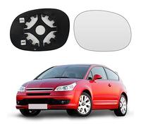 Verre de Rétroviseur Remplacement pour CITROEN C2 03-09/C3 02-10/C3 Plurie 03-10/XSARA Picasso 99-07, Rétroviseur Extérieur Réglable Adapté Remplacement pour PEUGEOT 1007/206 (Droite)