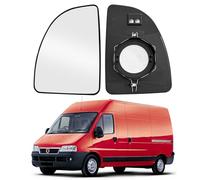 Verre de Rétroviseur Remplacement pour Fiat Ducato/Peugeot Boxer/Citroen Jumper 1998-2005, Rétroviseur Extérieur Réglable Adapté, Lente di Retromarcia, Rétroviseur Supérieur avec Chauffante (Gauche)