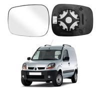 Verre de Rétroviseur Remplacement pour Renault Kangoo I 2004-2009, Rétroviseur Extérieur Réglable Adapté, Lente di Retromarcia, Rétroviseur avec Fonction Chauffante (Gauche)
