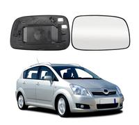 Verre de Rétroviseur Remplacement pour Toyota Corolla Verso 2004-2009, Rétroviseur Extérieur Réglable Adapté, Lente di Retromarcia, Rétroviseur avec Fonction Chauffante (Droite)