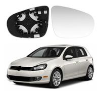Verre de Rétroviseur Remplacement pour VW Golf 6 2008-2012 / Touran 2010-2015, Rétroviseur Extérieur Réglable Adapté, Lente di Retromarcia, Rétroviseur avec Fonction Chauffante (Droite)