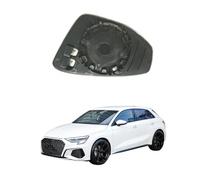 Verre de Rétroviseur Verre de Recul Miroir pour Audi A3 SPORTBACK 2020 8Y0857535A 8Y0857536B 8Y0857535B 8Y0857536A, avec Plaque de Support Remplacement,left-1pcs