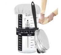 Verre de synthèse, verre de levure au levain au levain au levain avec couvercle en métal, lumineux au levain au levain, pe