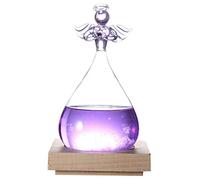 Verre de tempête, prévisions météo Bouteille en Verre Forme d'ange innovante pour la décoration Ornement de Bureau à Domicile d'anniversaire(Violet)