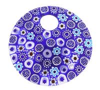 Verre de Venise Murano Verre Millefiori Pendentif Bleu pour Femmes 2-1/4 Pouces Faits à la Main à Murano Glass Mosaic Millefiori Design à Venise, Italie