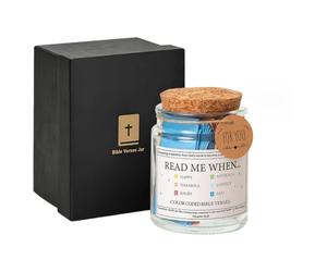 Verre de versets bibliques, cadeau chrétien avec 90 Écritures colorées pour la prière et l'espoir Coffret cadeau chrétien avec citations Accessoires bibliques pour la foi et l'inspiration (A)