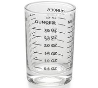 Verre de vitre de la caisse mesure 0, 09L / 3oz une petite tasse mesure transparente avec double échelle et verre au fond épais pour le café pâtisserie à usage ménage