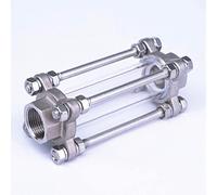 Verre De Vue De Débit, 1/4" 3/8" 1/2" 3/4" 1" 1-1/4" 1-1/2" 2" BSPT NPT Femelle Indicateur De Verre De Vue De Débit Dioptrie 304/316 Eau en Acier Inoxydable Huile(Color:304,Size:BSPT Female 1")