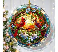 Verre Décoration De Noël en Céramique Cardinal 2Pcs