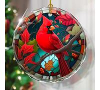 Verre Décoration De Noël en Céramique Cardinal 2Pcs