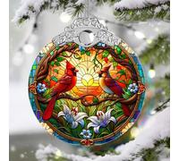 Verre Décoration De Noël en Céramique Cardinal 2Pcs