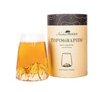 Verre design topographic Mont Blanc