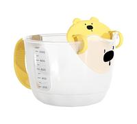 Verre doseur avec filtre, tasses à mesurer avec poignées, verre doseur pour filtre à œufs de grande capacité, verre doseur multifonctionnel de 1 litre, bols mélangeurs portables pour la pâtisserie, la