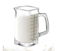 Verre doseur carré - 120 ml - Résistant à la chaleur - Avec poignée - Outil de mesure pour sirop, café, alcool, eau