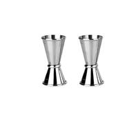 verre doseur cocktail Gobelets à mesurer en acier inoxydable 304, 30/40/50/60ml, for Cocktail, boisson, spiritueux, Jigger, bécher mixte, tasse for liquide(2PCS 15 30ml)