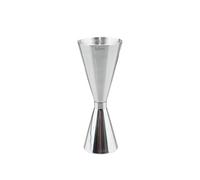 verre doseur cocktail Tasse à mesurer en acier inoxydable 304, 30/45/60/90ml, verre Cocktail, boisson, spiritueux, Jigger, bécher mixte, tasses for liquide(25 50ml Silver Ring)