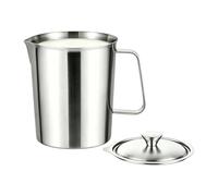 Verre doseur en acier, double récipient en acier avec couvercle, grande capacité, pour cuisiner, cuire au four, préparer, lave-vaisselle, congélateur