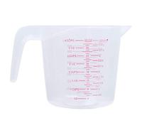 Verre doseur gradué en plastique - Gobelet - Pichet - Bécher - Bec verseur - Ustensile de cuisine - Contenance 250/500/1000 ml avec poignée Verres doseurs Clear 500ml
