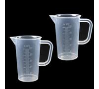 Verre Doseur Plastique 100ML,FANNAS 2 Pièces Transparent Doseur Detailing Gradué en Plastique Mini Verre Doseur Gobelet Doseur,Convient Pour les Mesures en Laboratoire de Cuisine