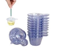 Verre Doseur Plastique,Gobelets de Mélange époxy en Plastique Transparent,Tasses de Mélange Graduées Tasse à Mesurer,Transparente Tasse Graduée en Plastique pour Peinture époxy,40ml,100pcs