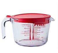 Verre doseur PYREX mesureur 1L + couvercle Classique