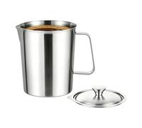 Verre doseur - Récipient à double échelle résistant à la chaleur avec couvercle - Gobelet doseur de grande capacité, pour cuisiner, cuisiner, préparer la pâtisserie, passe au four, au lave-vaisselle