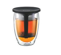 Bodum - K11153-01 - Tea For One - Set Verre - 0,35 L - Filtre En Nylon - Noir Multicolore