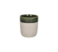 Verre en grès vert foncé, uni, à eau - Pomax, Spiro - Ø8xH9 cm